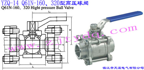 YZQ-14 Q61N-160320͸߉yYZQ-14 Q61N-160320 High Pressure Ball Valve